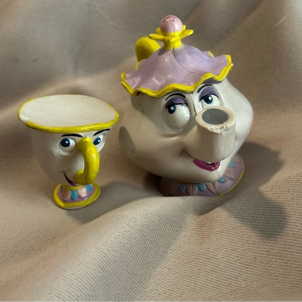 VTG Disney Just Toys The Beauty & The Beast Bendable Figures lot 5 1990s Heavy - Picture 10 of 12